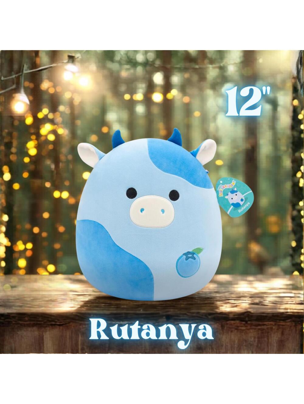 NWT Squishmallows Rutanya the Blueberry Cow 12"